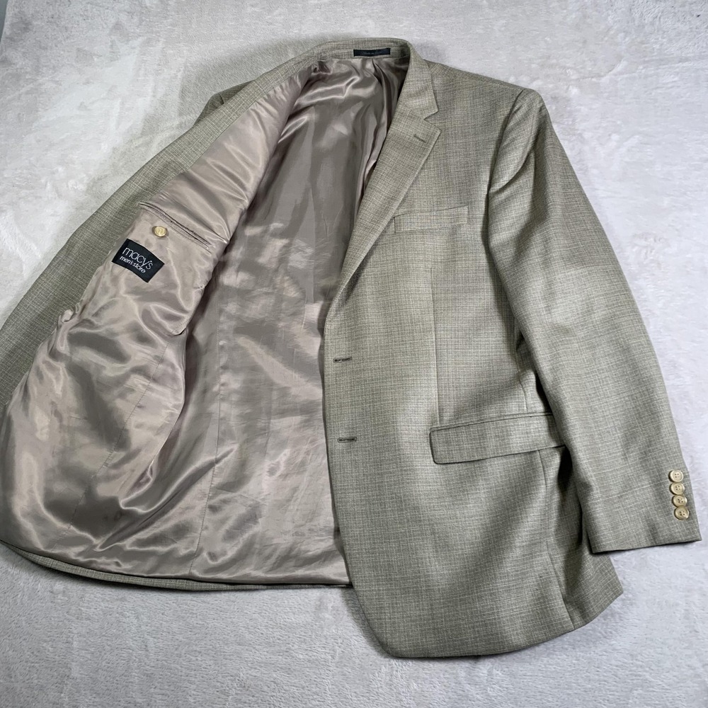 Lauren Ralph Lauren Blazer‎ Mens 46L Light Beige Silk Wool Sport Coat 2 Button